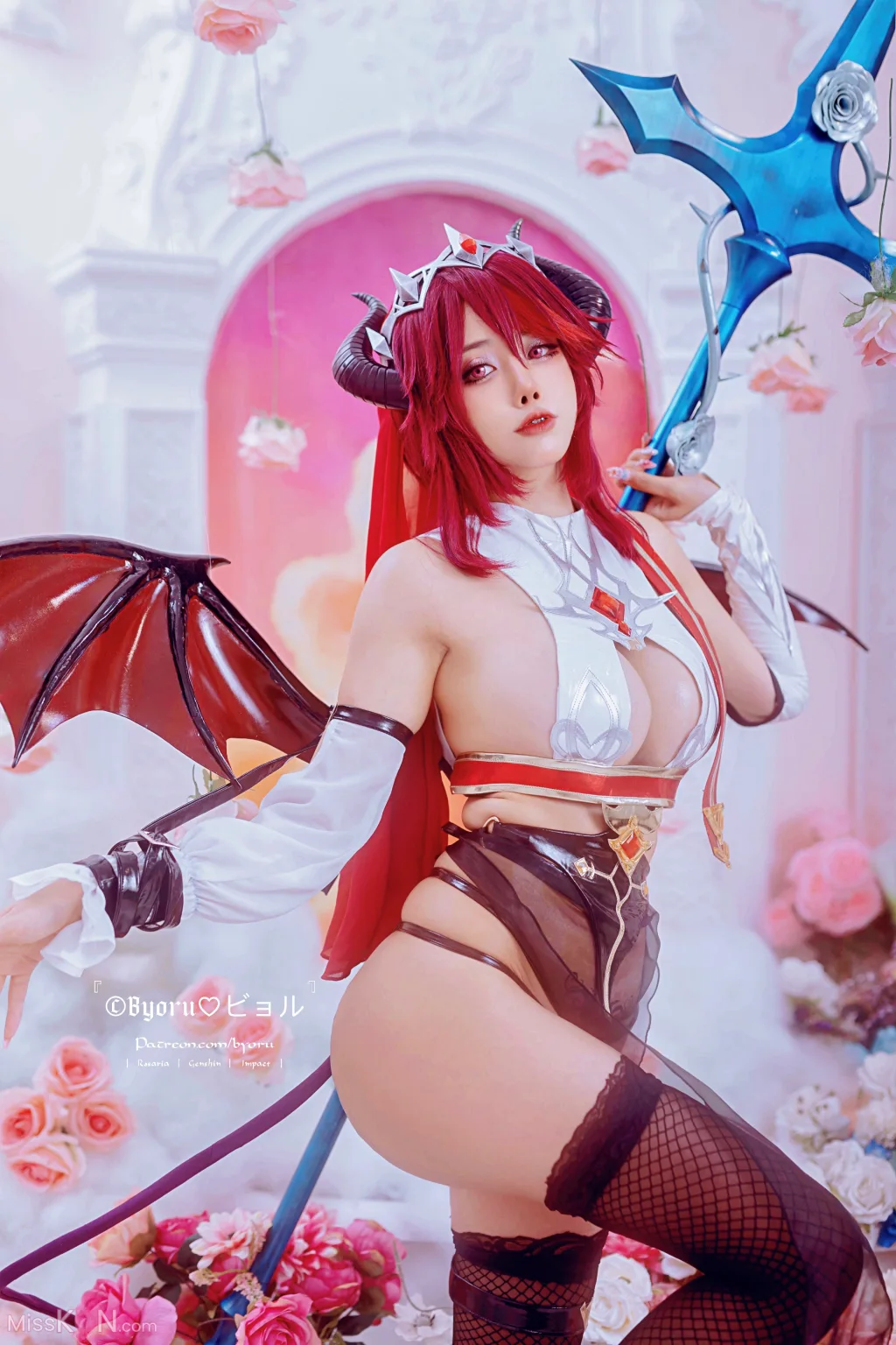 Coser@Byoru: Rosaria Succubus (Genshin Impact) (61 photos)
