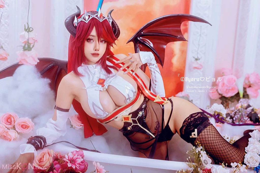 Coser@Byoru: Rosaria Succubus (Genshin Impact) (61 photos)