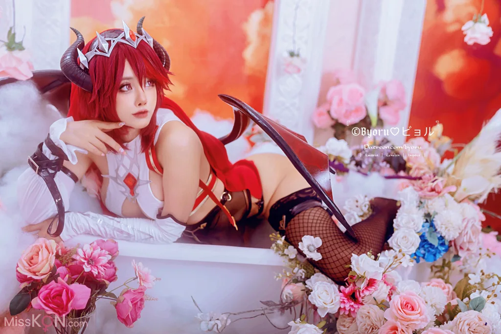 Coser@Byoru: Rosaria Succubus (Genshin Impact) (61 photos)
