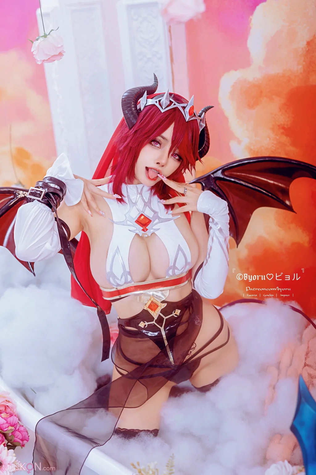 Coser@Byoru: Rosaria Succubus (Genshin Impact) (61 photos)