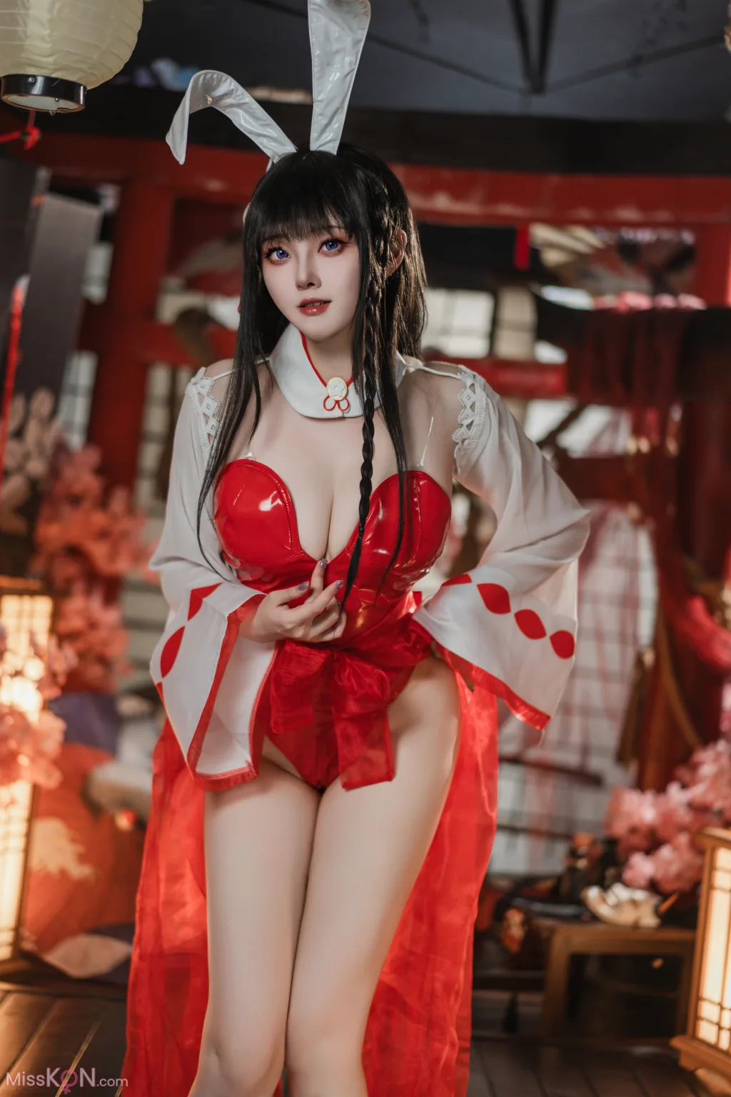 Coser@Natsuko夏夏子: 碧蓝航线 大山巫女兔 (71 photos)