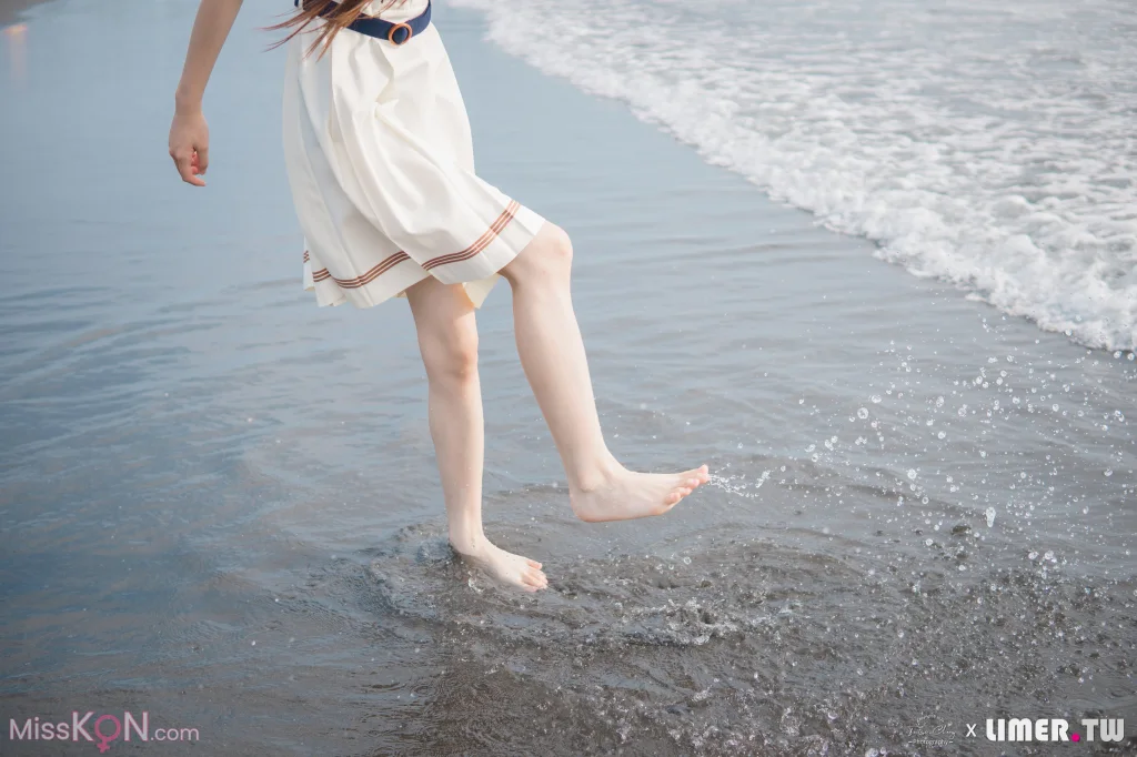 [Limerence原创] No.044: 海蓝 JK盛夏服海边戏水 (300 photos + 1 video) – Page 2
