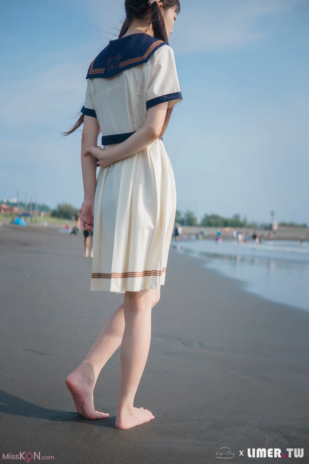 [Limerence原创] No.044: 海蓝 JK盛夏服海边戏水 (300 photos + 1 video) – Page 3