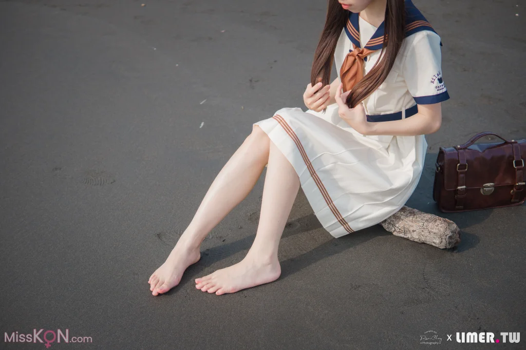 [Limerence原创] No.044: 海蓝 JK盛夏服海边戏水 (300 photos + 1 video) – Page 3