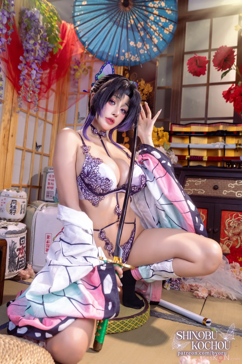 Coser@Byoru: Shinobu Kochou HD – 鬼灭之刃 蝴蝶忍 (72 photos + 27 videos)