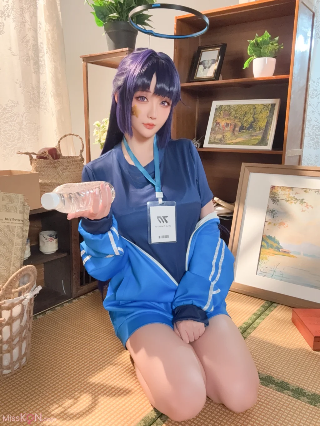 Coser@星之迟迟Hoshilily: 蔚蓝档案-早濑优香体操服 (69 photos + 1 video)