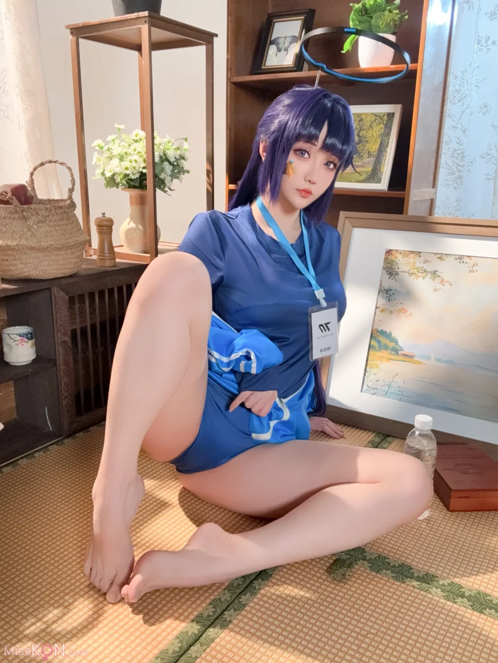 Coser@星之迟迟Hoshilily: 蔚蓝档案-早濑优香体操服 (69 photos + 1 video)