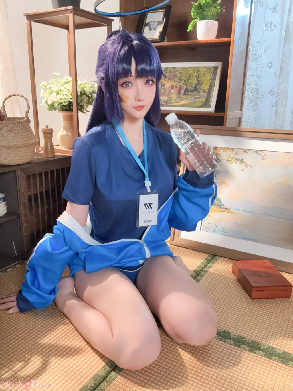 Coser@星之迟迟Hoshilily: 蔚蓝档案-早濑优香体操服 (69 photos + 1 video)