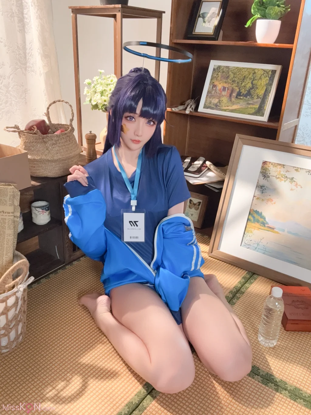Coser@星之迟迟Hoshilily: 蔚蓝档案-早濑优香体操服 (69 photos + 1 video)