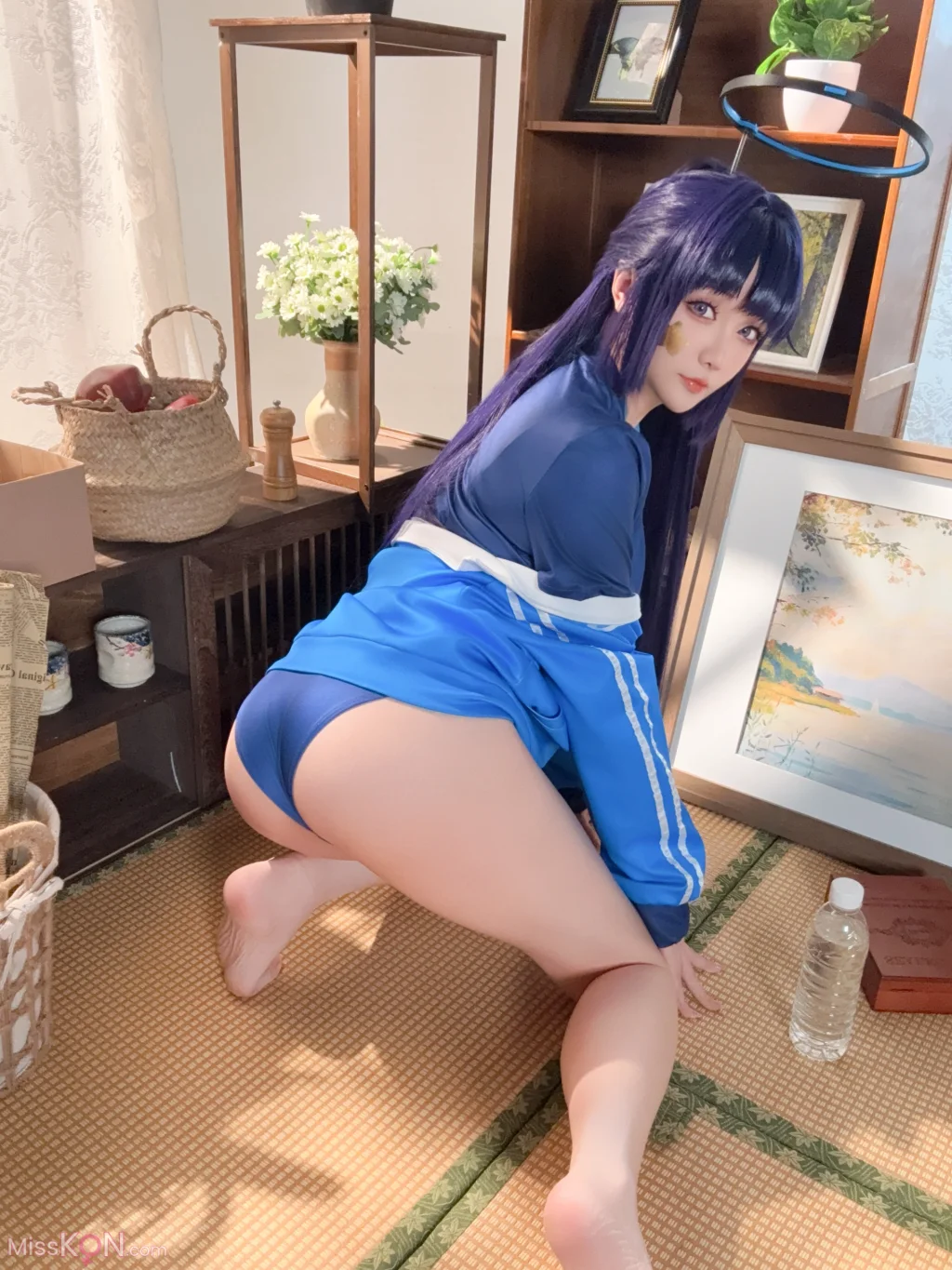 Coser@星之迟迟Hoshilily: 蔚蓝档案-早濑优香体操服 (69 photos + 1 video)