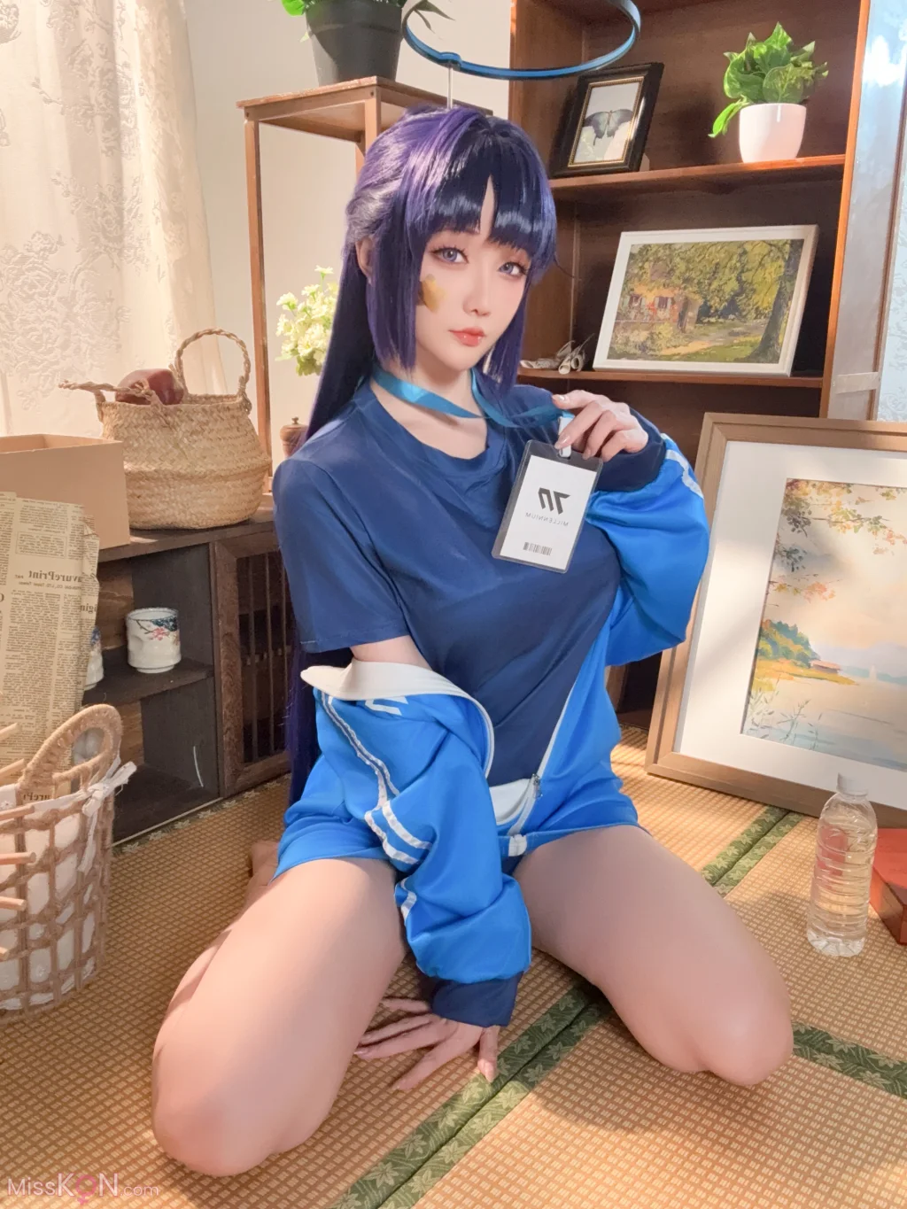 Coser@星之迟迟Hoshilily: 蔚蓝档案-早濑优香体操服 (69 photos + 1 video)