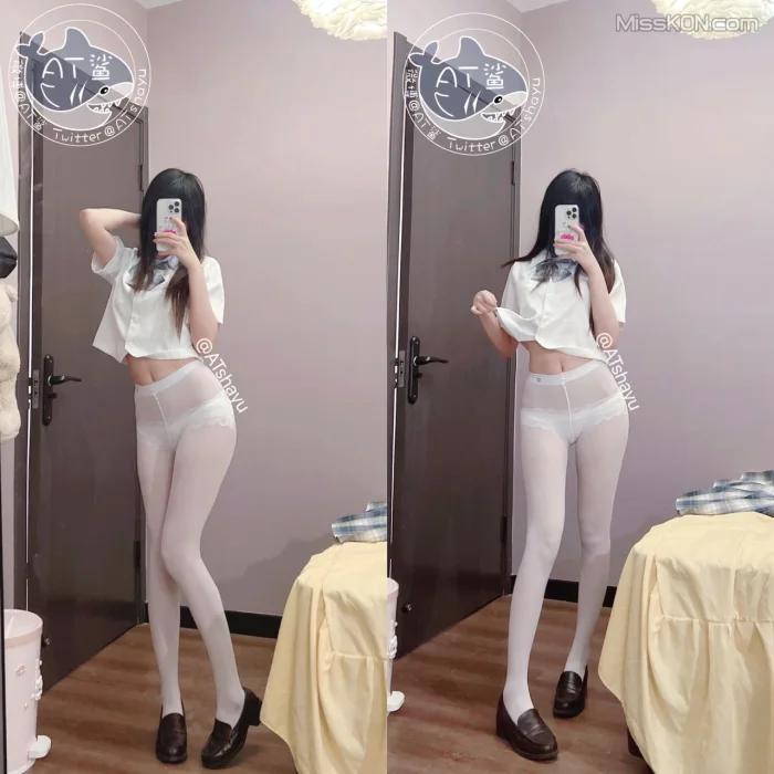 Coser@AT鲨: 学妹补习 (80 photos + 1 video)