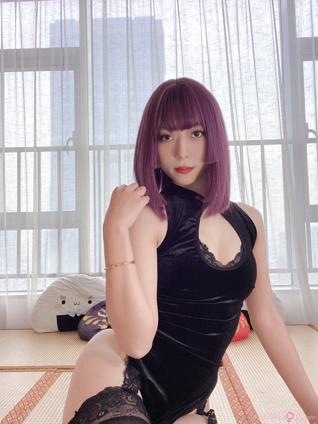 Coser@Money冷冷: 高叉旗袍蕾丝裙 (107 photos)