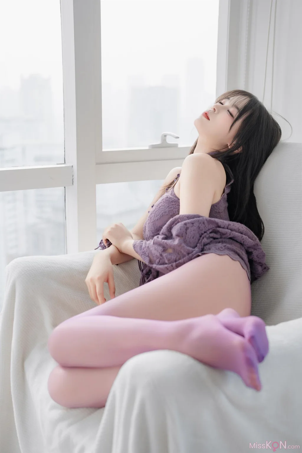 Coser@轩萧学姐: 紫色旗袍 (140 photos) – Page 3