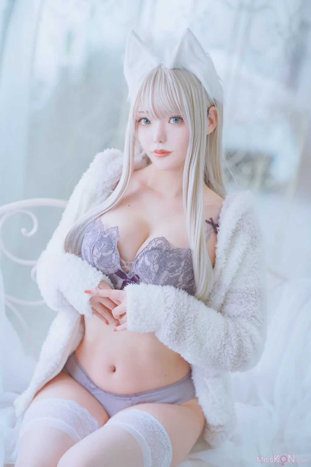 Coser@くろてぃあ (くろ):【KEMOMIMI WHITE】Lingerie (55 photos) – Page 2