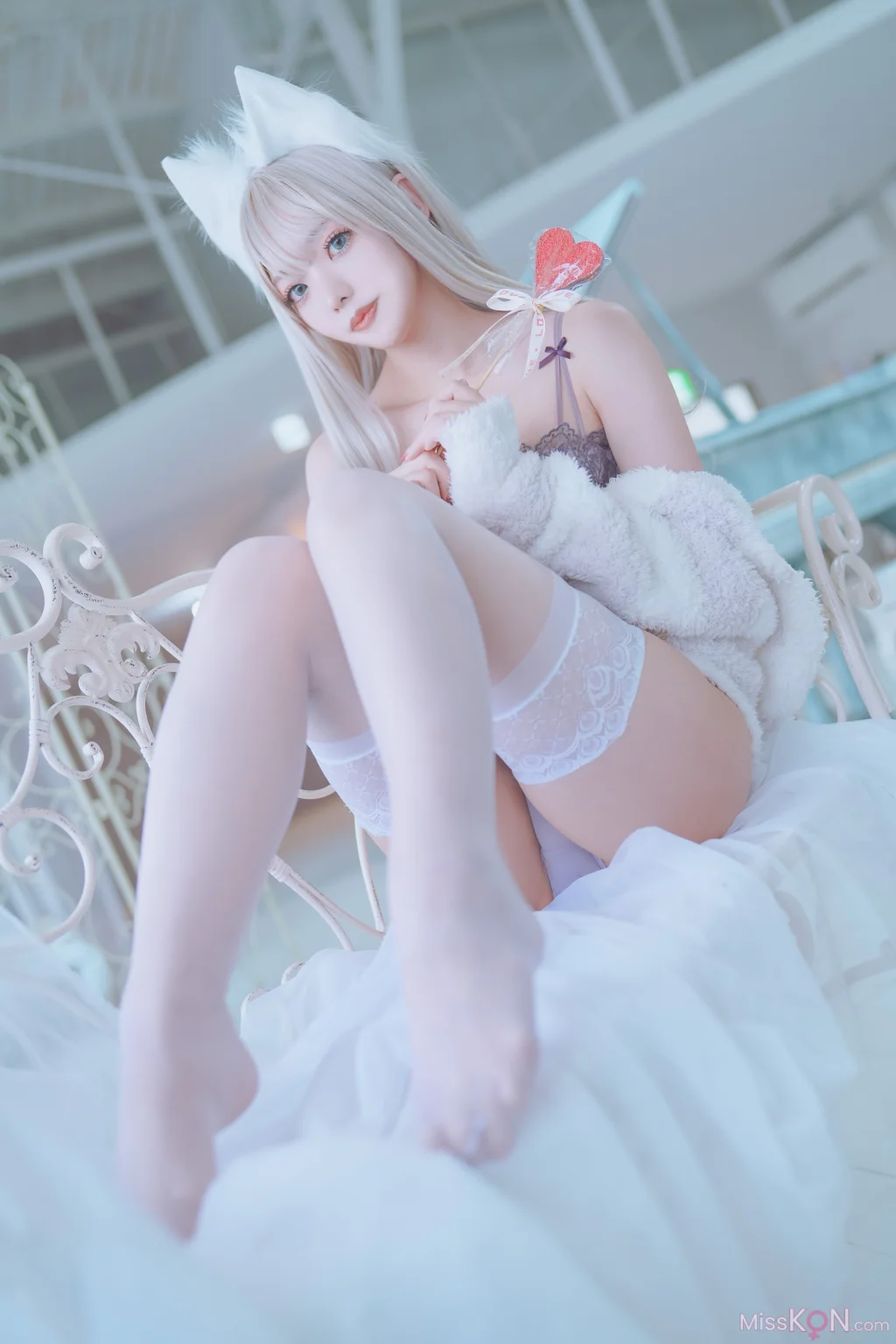 Coser@くろてぃあ (くろ):【KEMOMIMI WHITE】Lingerie (55 photos) – Page 2