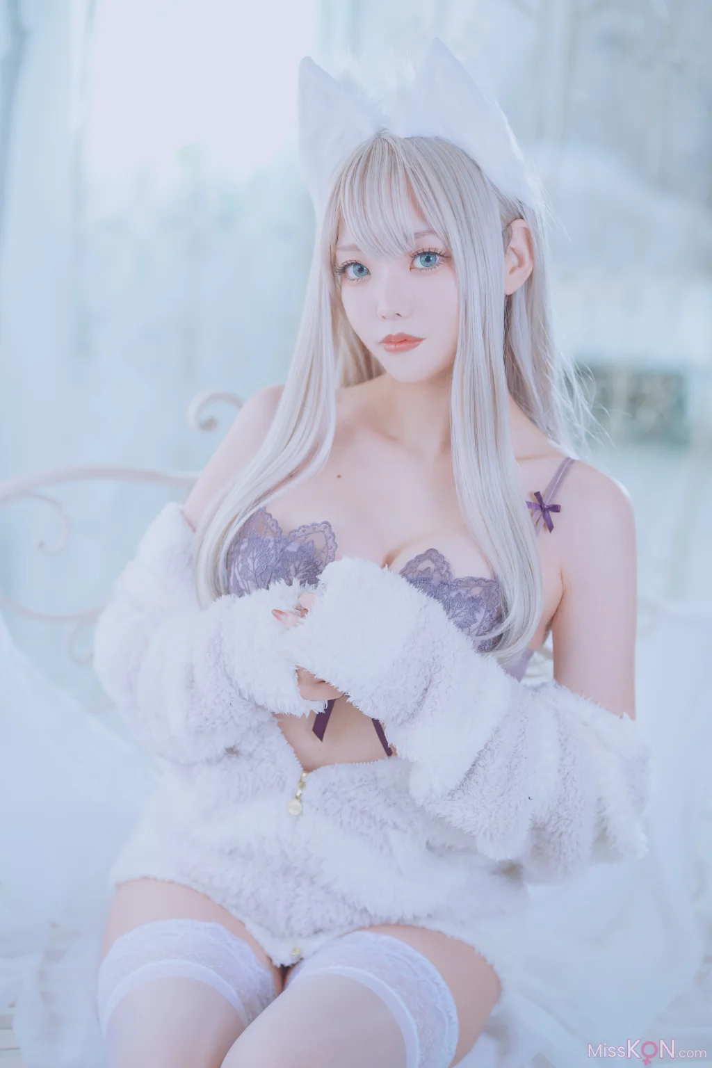 Coser@くろてぃあ (くろ):【KEMOMIMI WHITE】Lingerie (55 photos) – Page 2