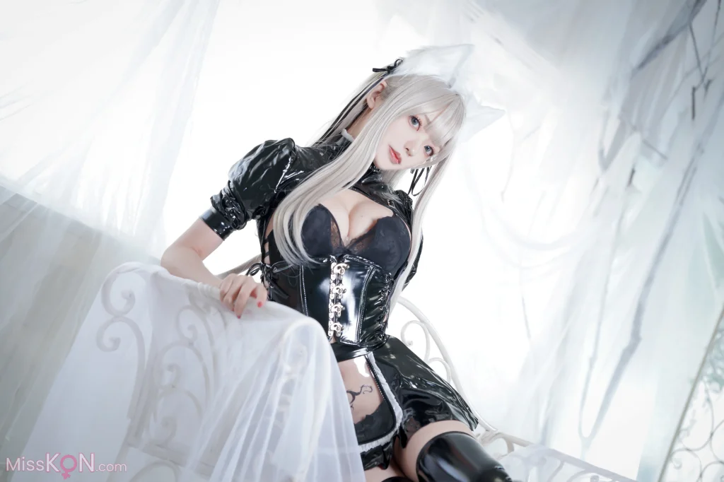 Coser@くろてぃあ (くろ):【KEMOMIMI WHITE】Maid (60 photos) – Page 3