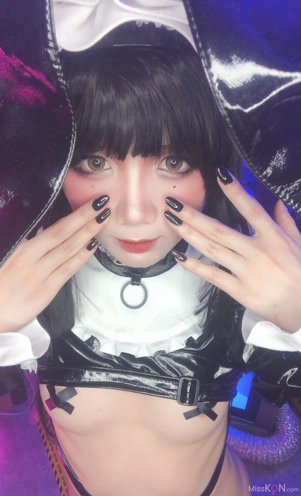 Coser@PoppaChan: Zenith Bunny 黑色胶袜 十字乳贴 (78 photos + 13 videos) – Page 2
