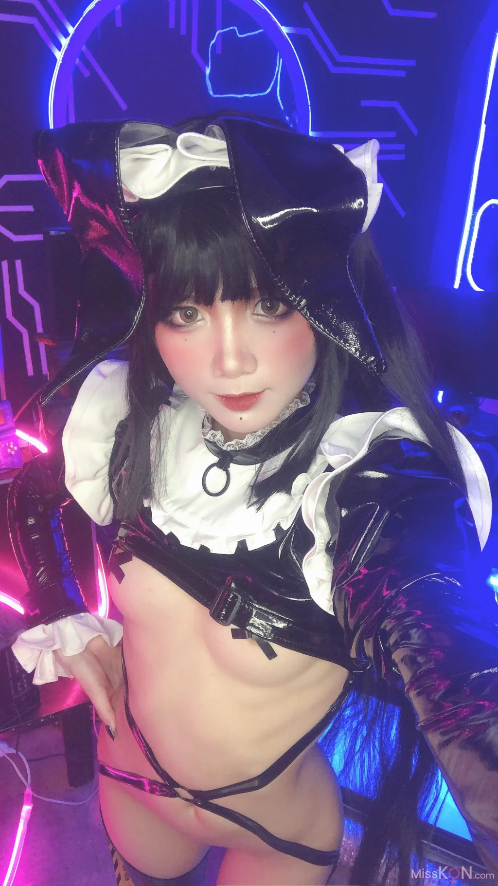 Coser@PoppaChan: Zenith Bunny 黑色胶袜 十字乳贴 (78 photos + 13 videos) – Page 3