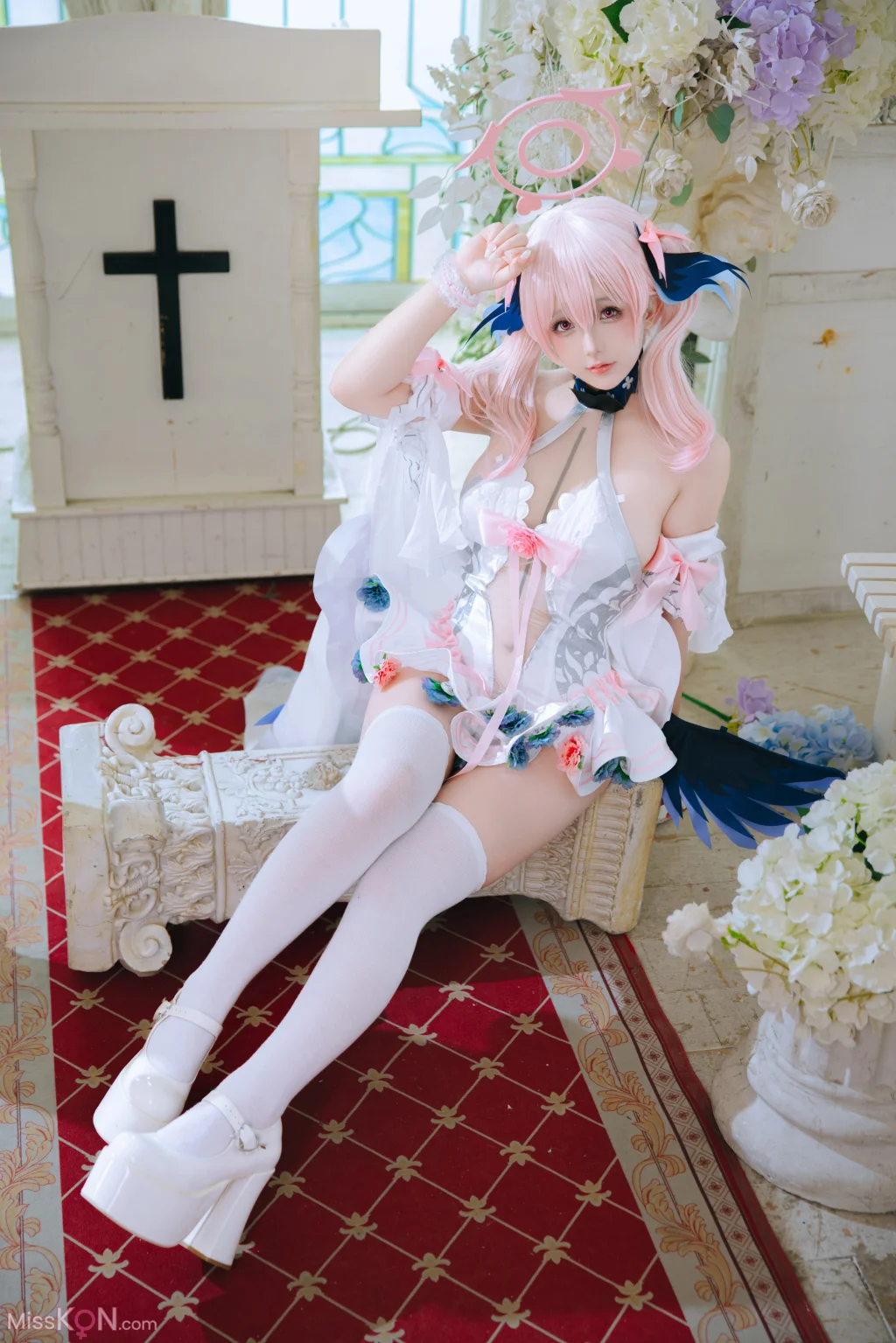 Coser@日奈娇: 蔚蓝档案 下江小春花嫁 (26 photos)