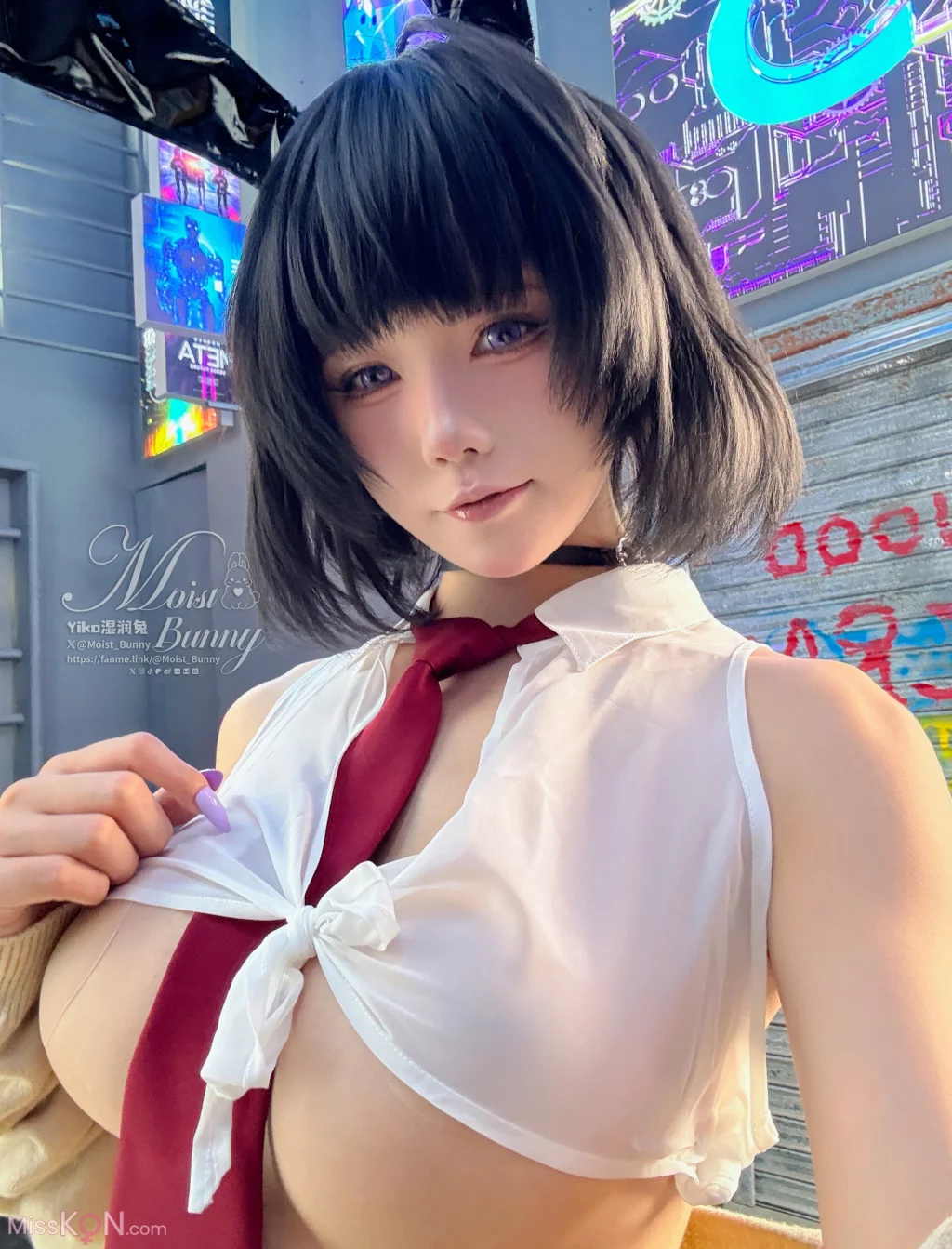 Coser@黏黏团子兔: 2025年10月作品 賽博逆JK (87 photos)