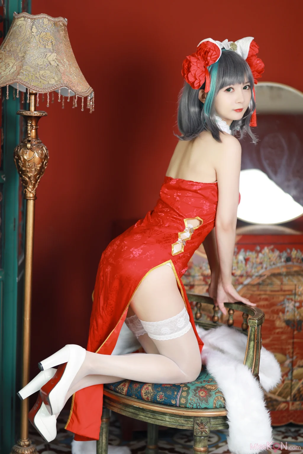 Coser@51酱: 碧蓝航线-柴郡新春旗袍 (12 photos)