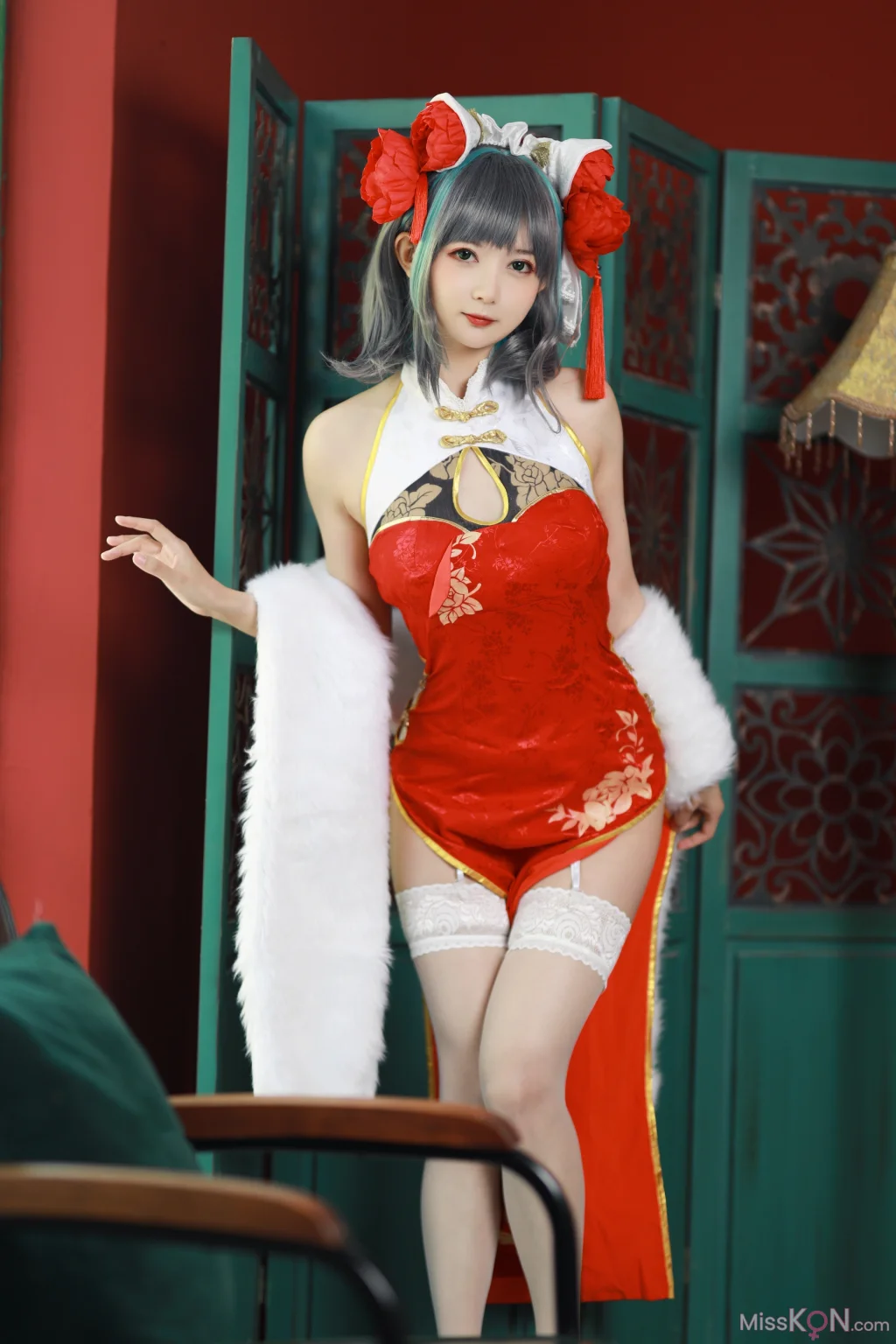 Coser@51酱: 碧蓝航线-柴郡新春旗袍 (12 photos)