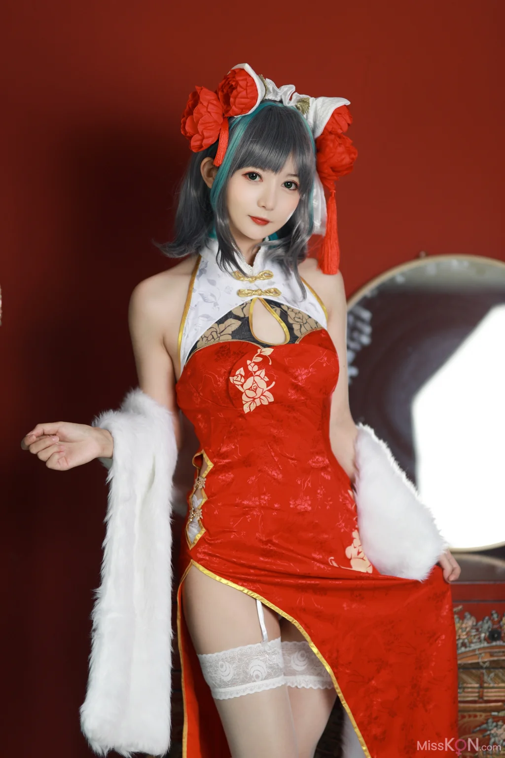 Coser@51酱: 碧蓝航线-柴郡新春旗袍 (12 photos)