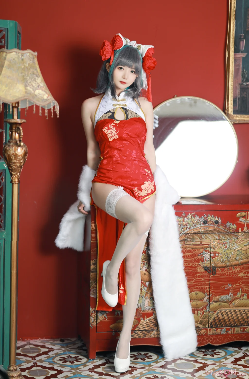 Coser@51酱: 碧蓝航线-柴郡新春旗袍 (12 photos)