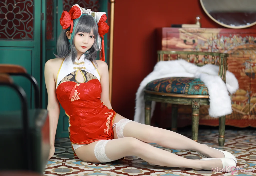 Coser@51酱: 碧蓝航线-柴郡新春旗袍 (12 photos)