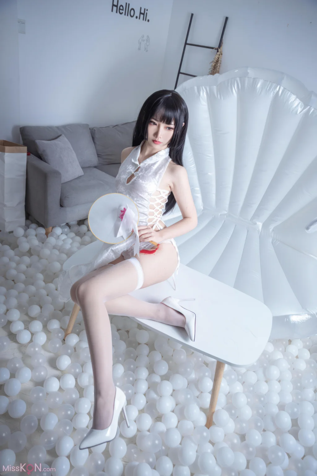 Coser@面饼仙儿: 白色旗袍 (60 photos) – Page 3