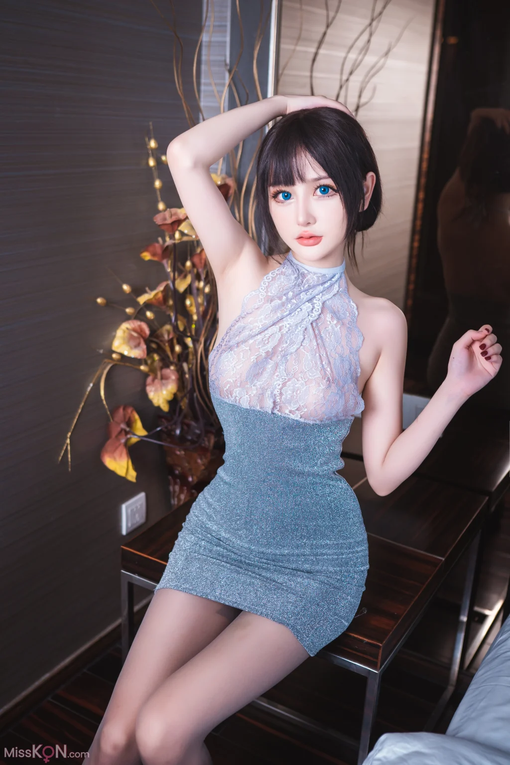 Coser@您的蛋蛋: 包臀灰丝 (43 photos)