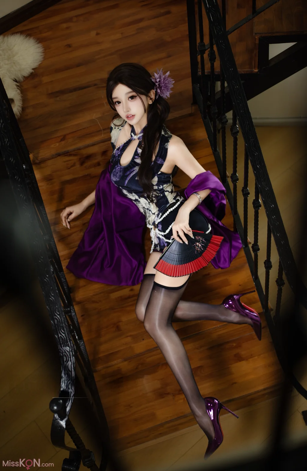 Coser@过期米线线喵: 紫韵旗袍 (20 photos)