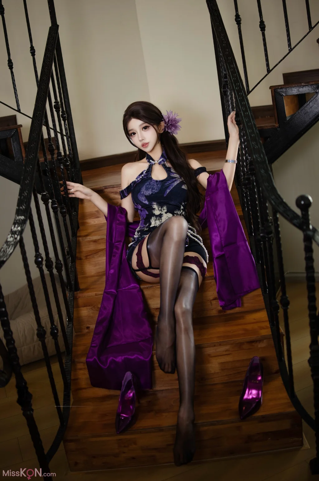 Coser@过期米线线喵: 紫韵旗袍 (20 photos) – Page 2