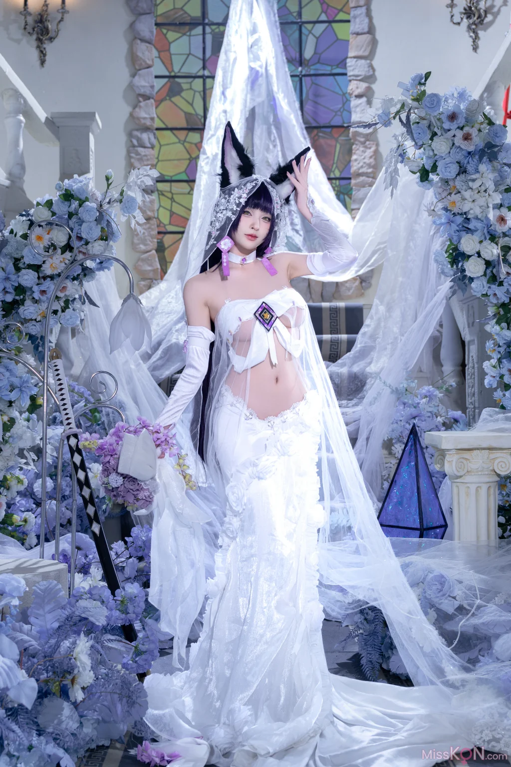 Coser@清水由乃: 碧蓝航线 武藏紫藤花 (51 photos + 1 video)