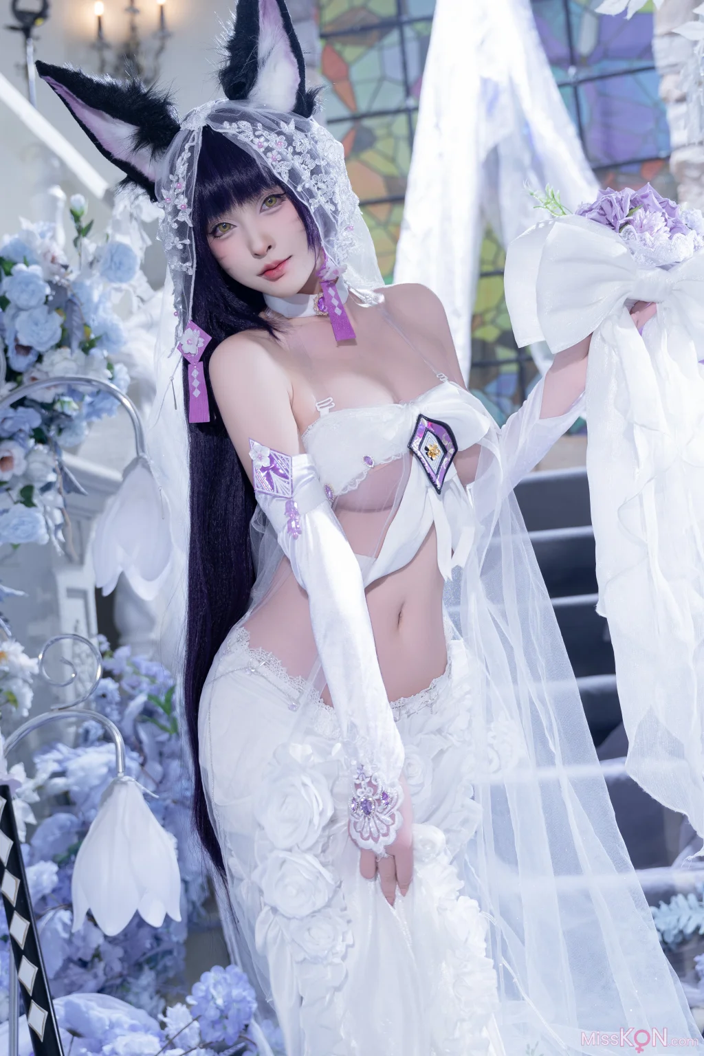 Coser@清水由乃: 碧蓝航线 武藏紫藤花 (51 photos + 1 video)
