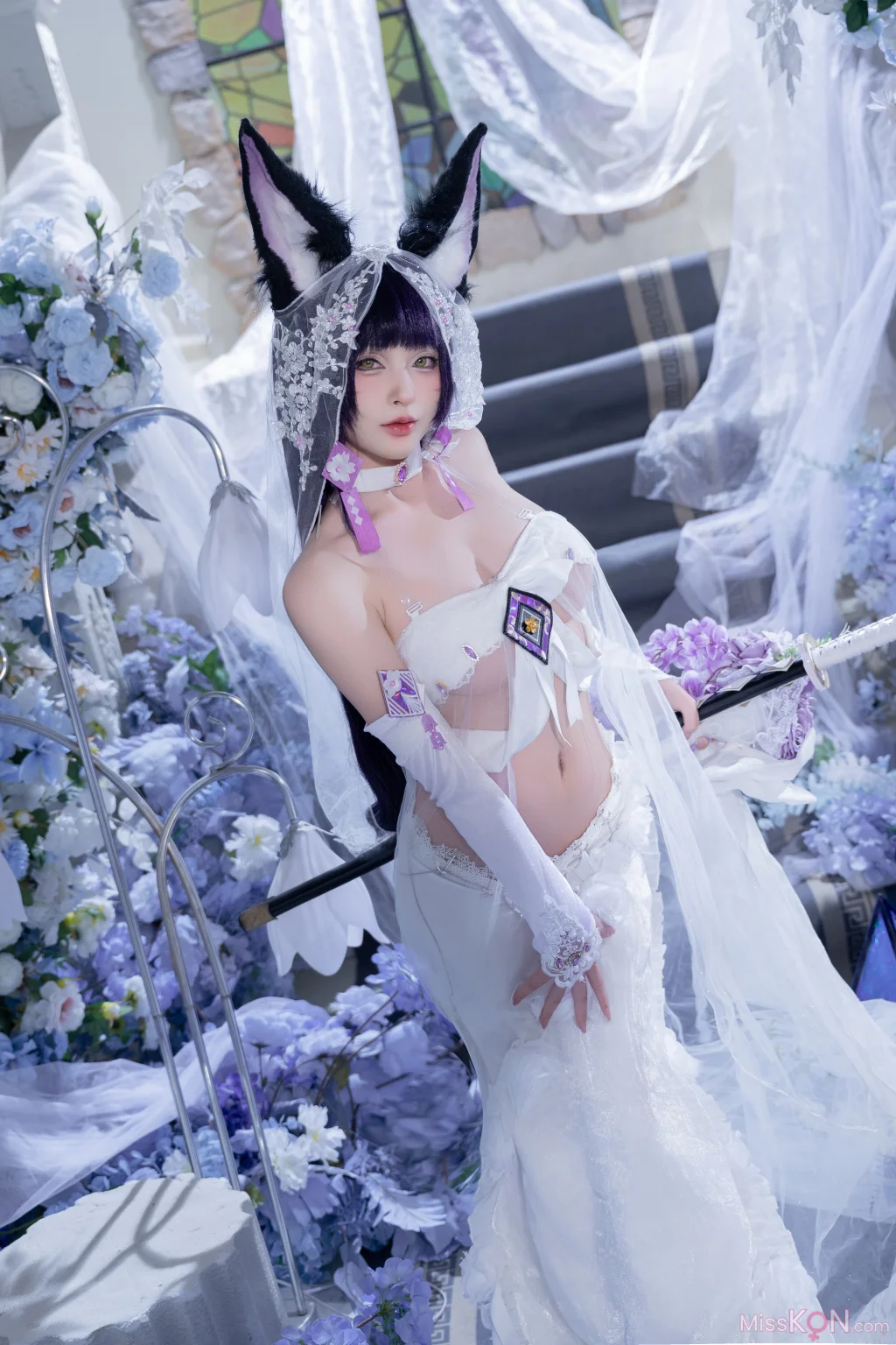 Coser@清水由乃: 碧蓝航线 武藏紫藤花 (51 photos + 1 video)