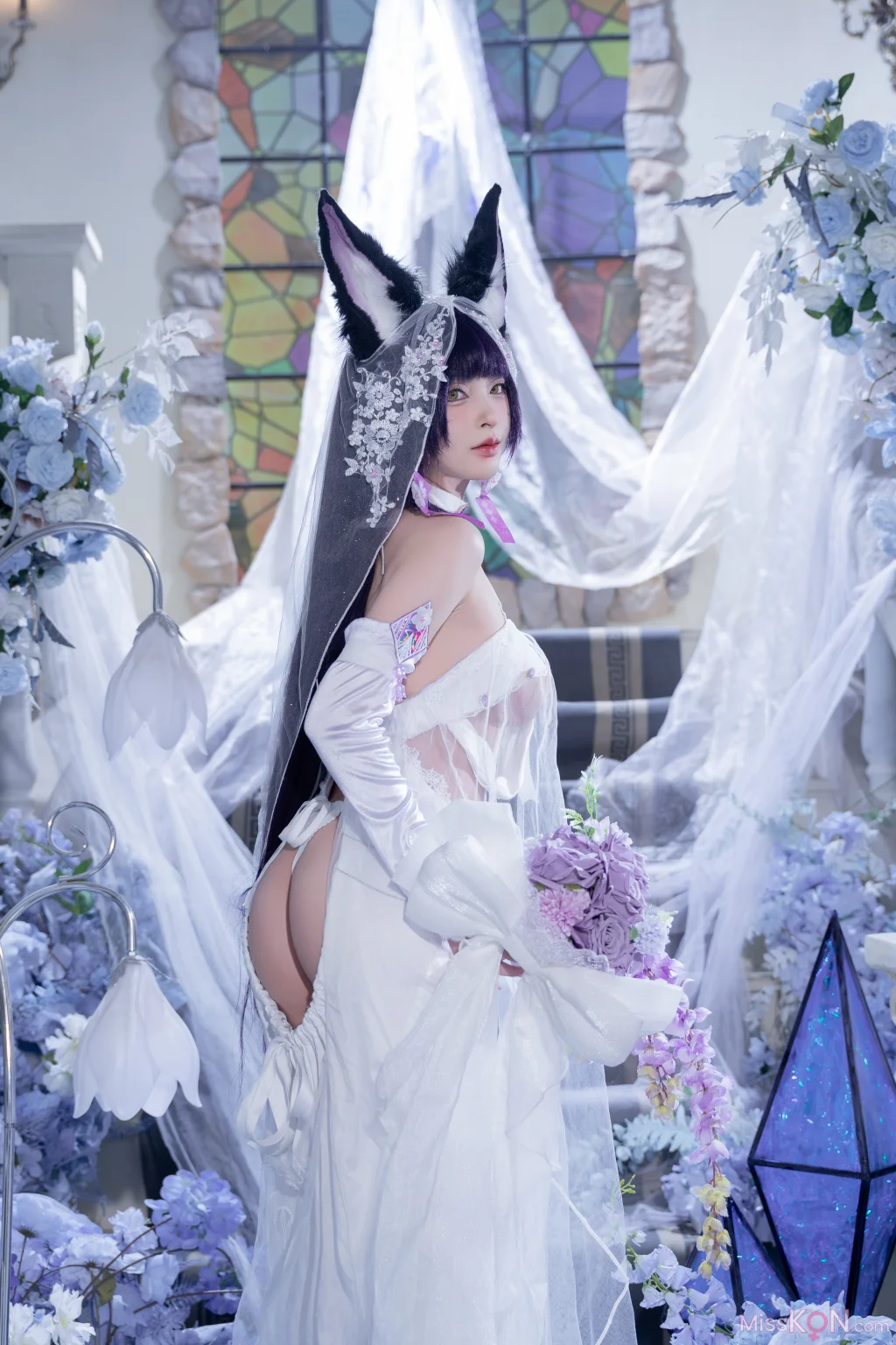 Coser@清水由乃: 碧蓝航线 武藏紫藤花 (51 photos + 1 video)
