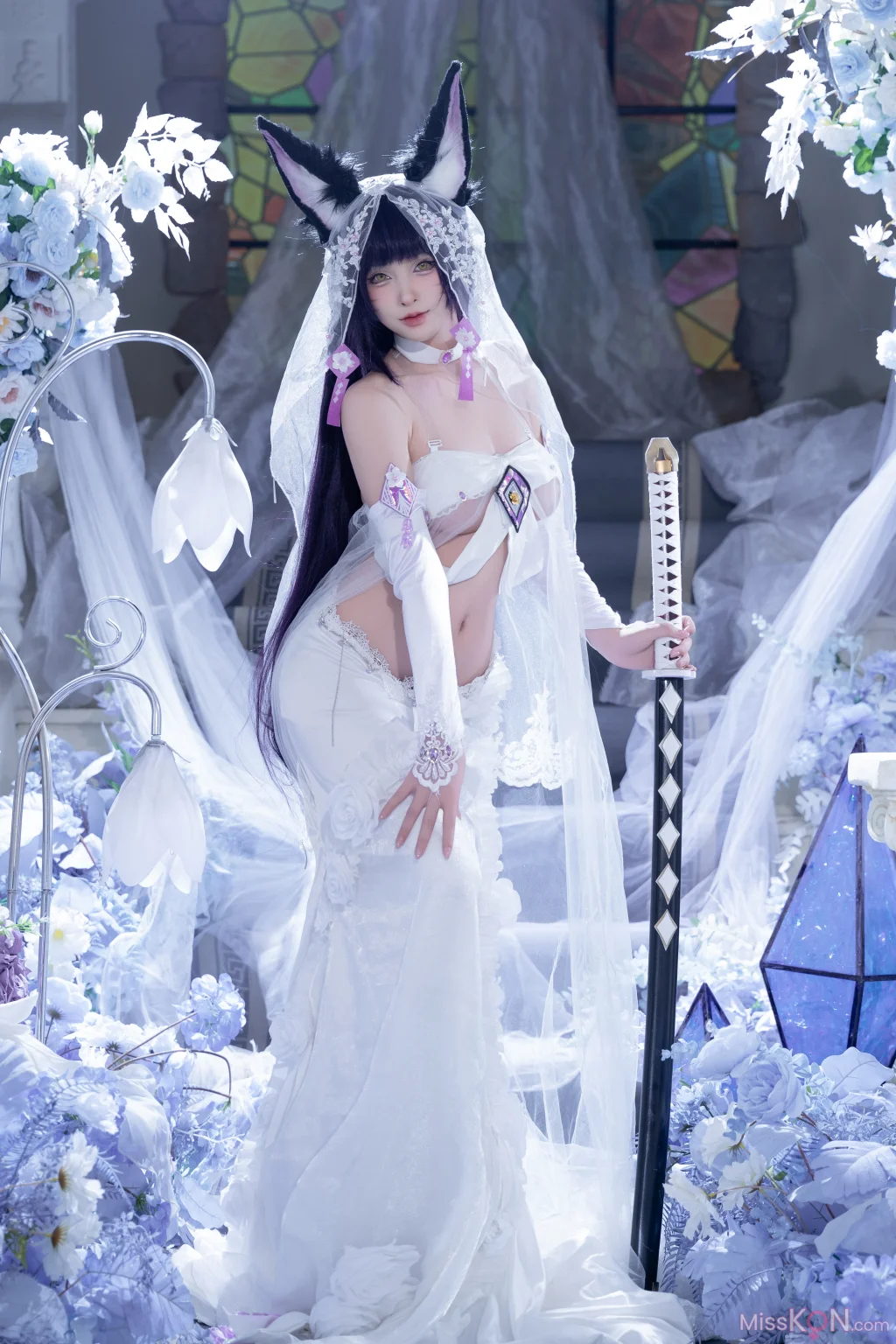 Coser@清水由乃: 碧蓝航线 武藏紫藤花 (51 photos + 1 video)