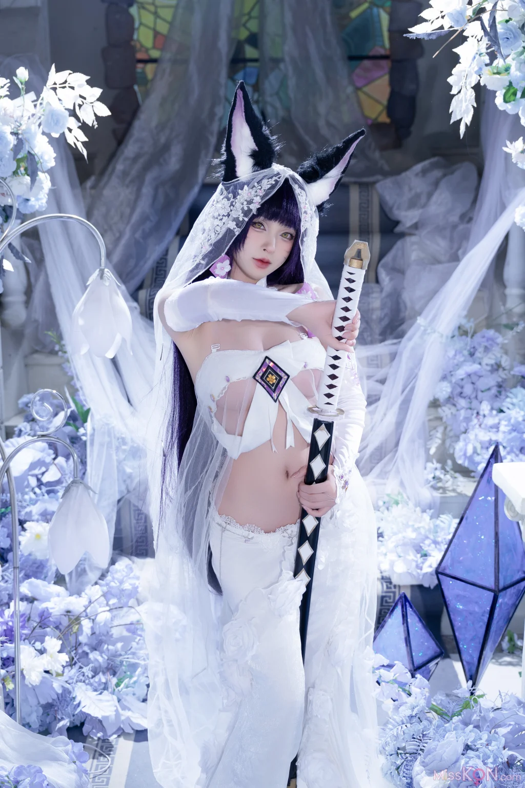 Coser@清水由乃: 碧蓝航线 武藏紫藤花 (51 photos + 1 video)