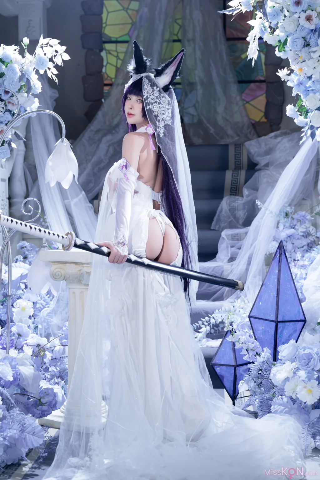 Coser@清水由乃: 碧蓝航线 武藏紫藤花 (51 photos + 1 video)