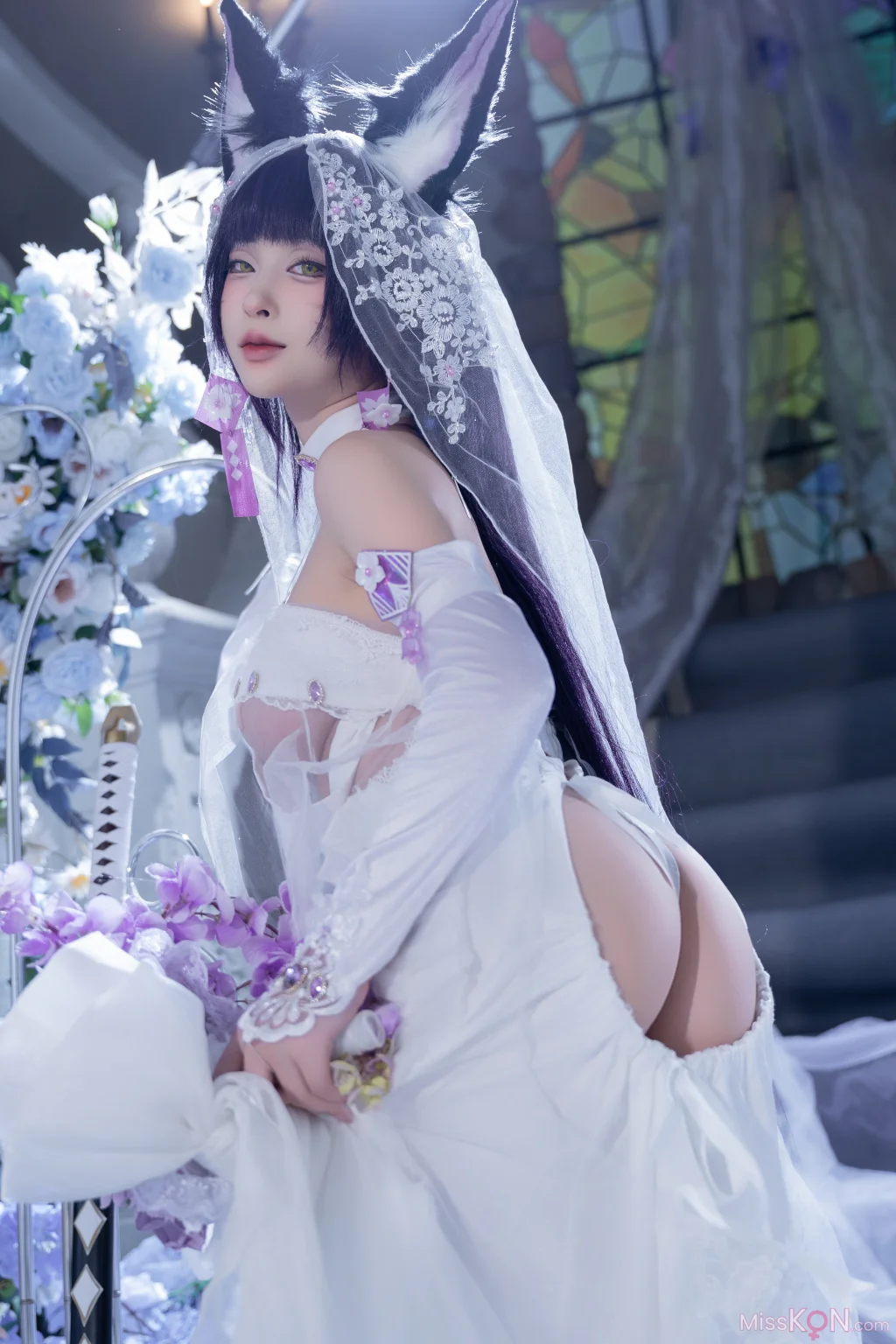 Coser@清水由乃: 碧蓝航线 武藏紫藤花 (51 photos + 1 video)