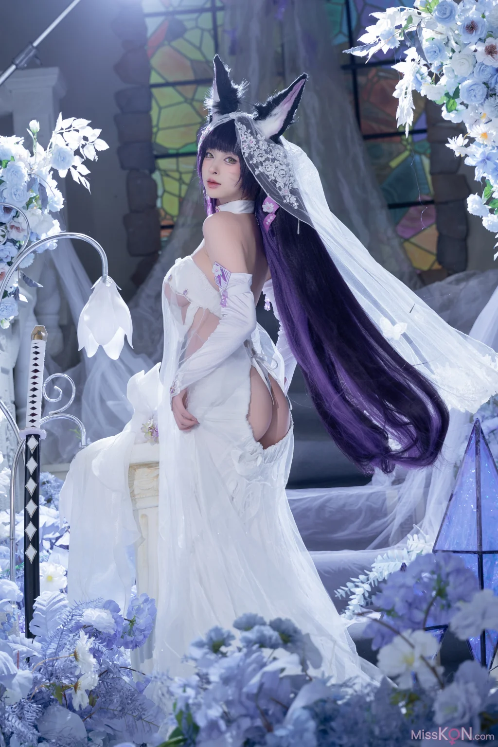 Coser@清水由乃: 碧蓝航线 武藏紫藤花 (51 photos + 1 video)