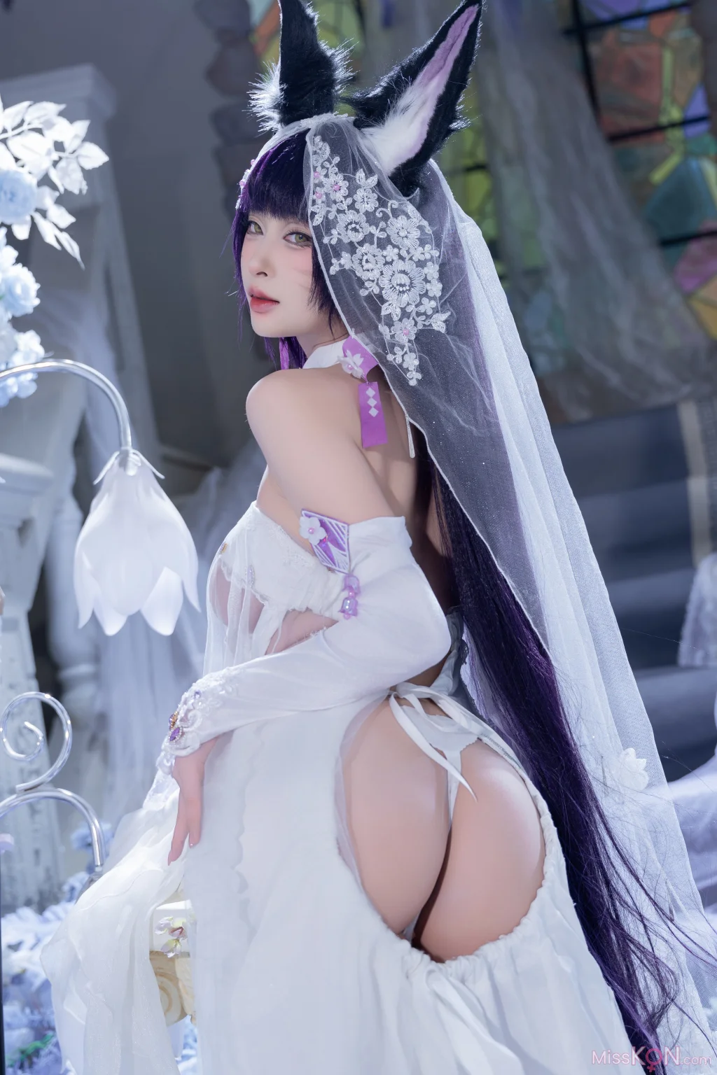 Coser@清水由乃: 碧蓝航线 武藏紫藤花 (51 photos + 1 video) – Page 2