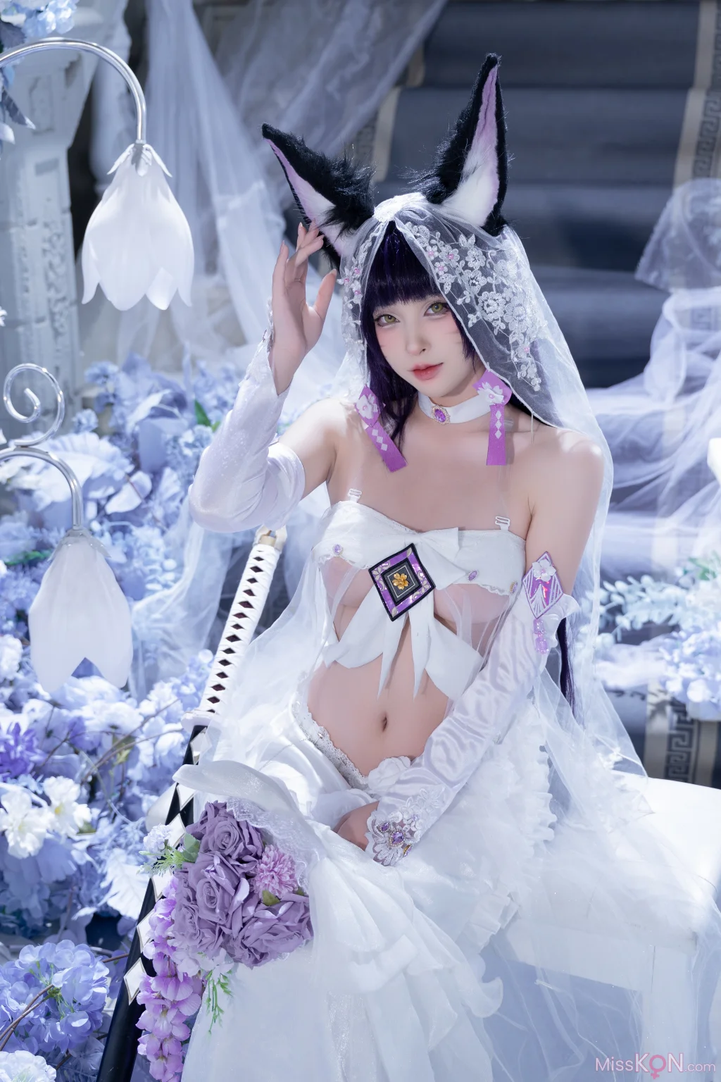 Coser@清水由乃: 碧蓝航线 武藏紫藤花 (51 photos + 1 video) – Page 2