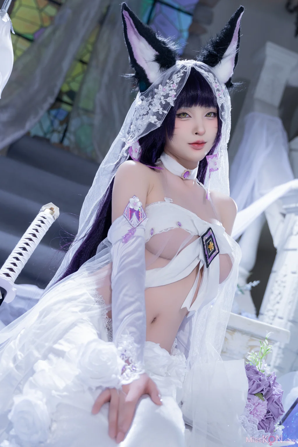 Coser@清水由乃: 碧蓝航线 武藏紫藤花 (51 photos + 1 video) – Page 2