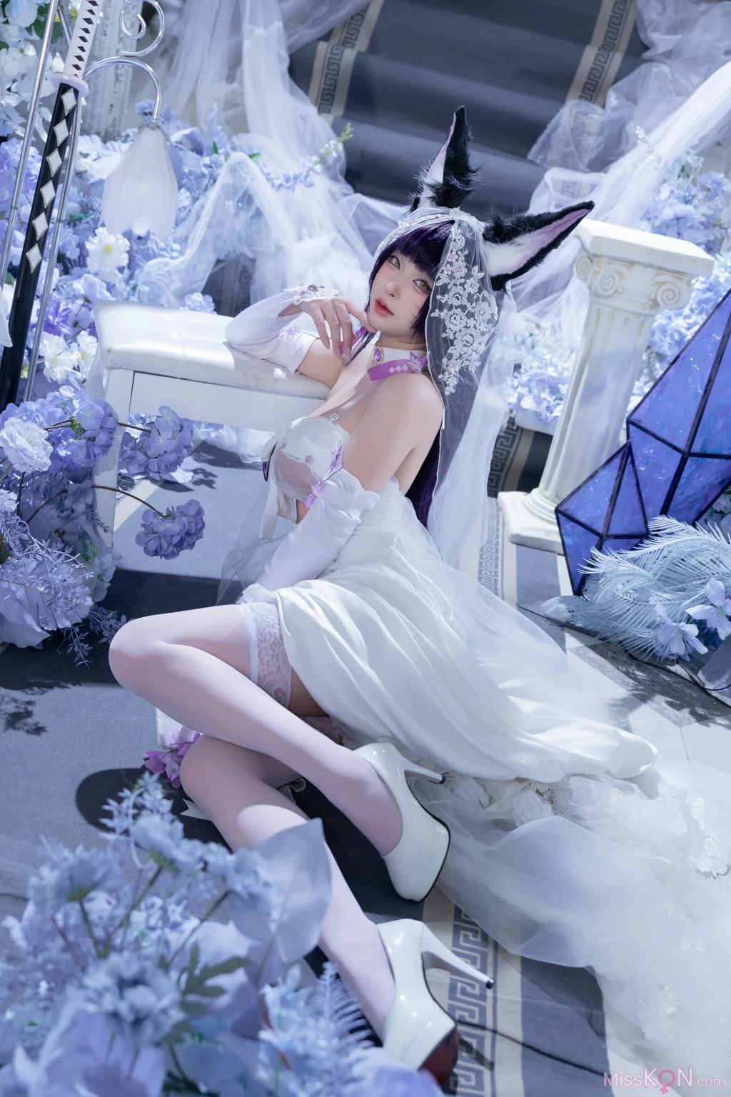 Coser@清水由乃: 碧蓝航线 武藏紫藤花 (51 photos + 1 video) – Page 2