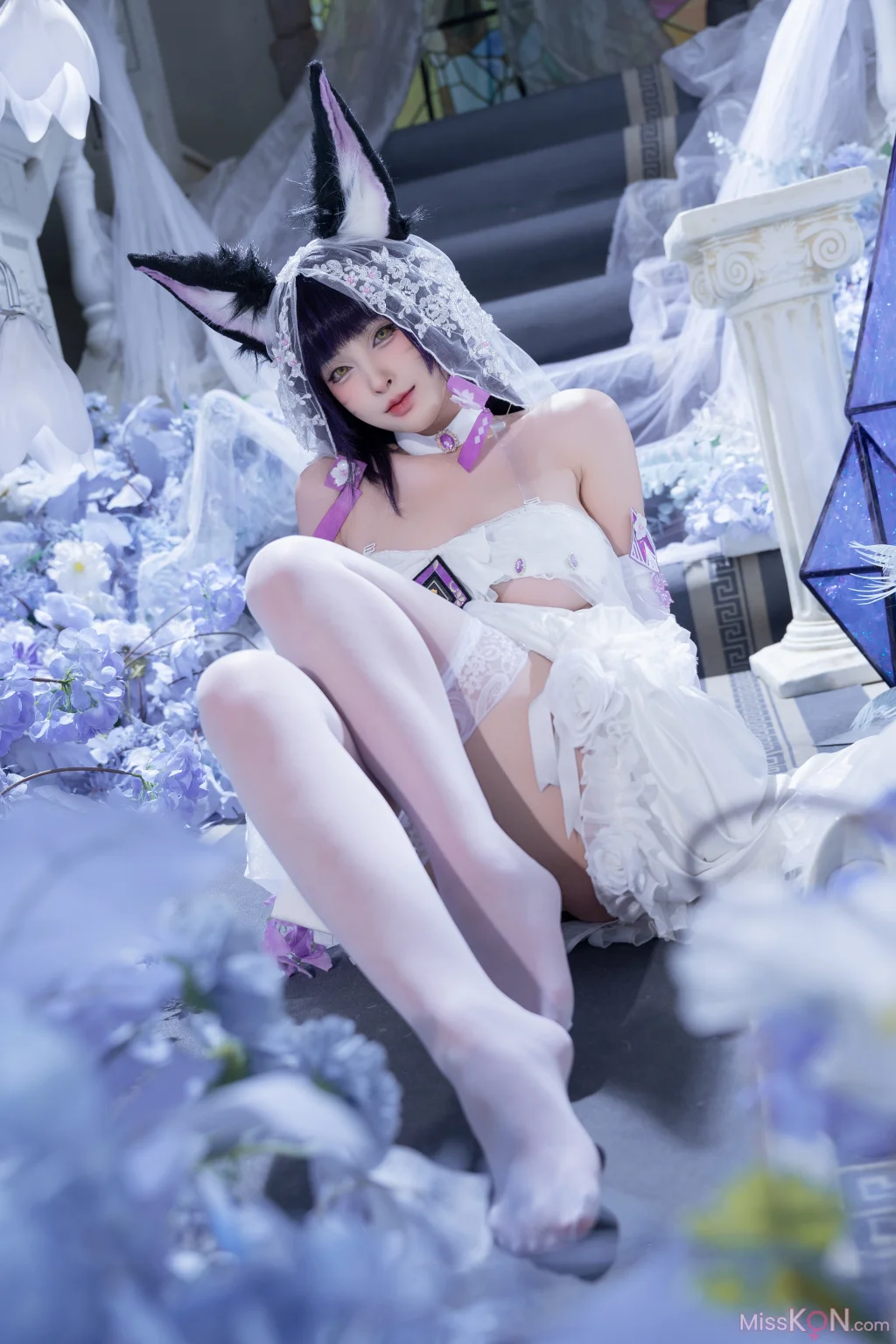 Coser@清水由乃: 碧蓝航线 武藏紫藤花 (51 photos + 1 video) – Page 2