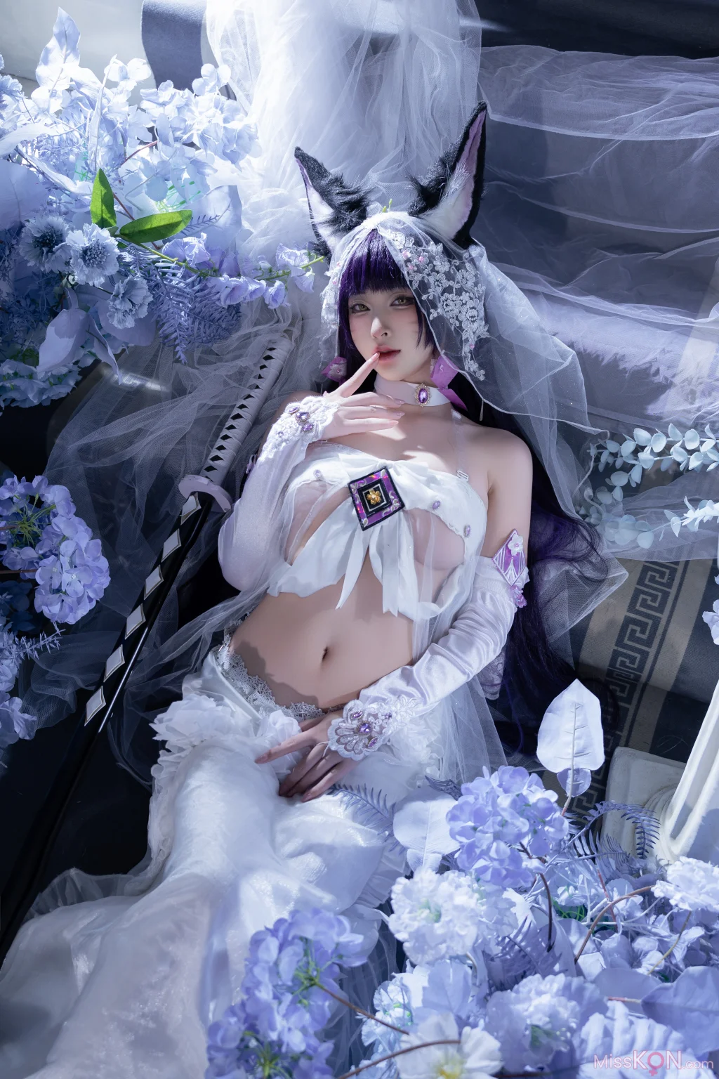 Coser@清水由乃: 碧蓝航线 武藏紫藤花 (51 photos + 1 video) – Page 3